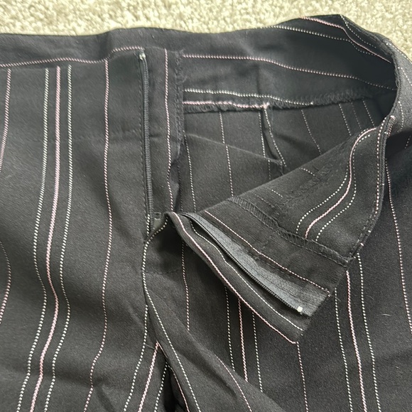 Black Pinstripe Pants Byerwear Juniors 5 - Picture 5 of 6